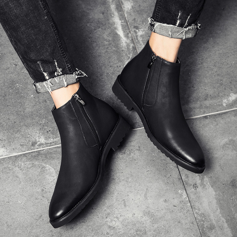 Sewing Cotton - Moda chelsea botas masculinas de couro