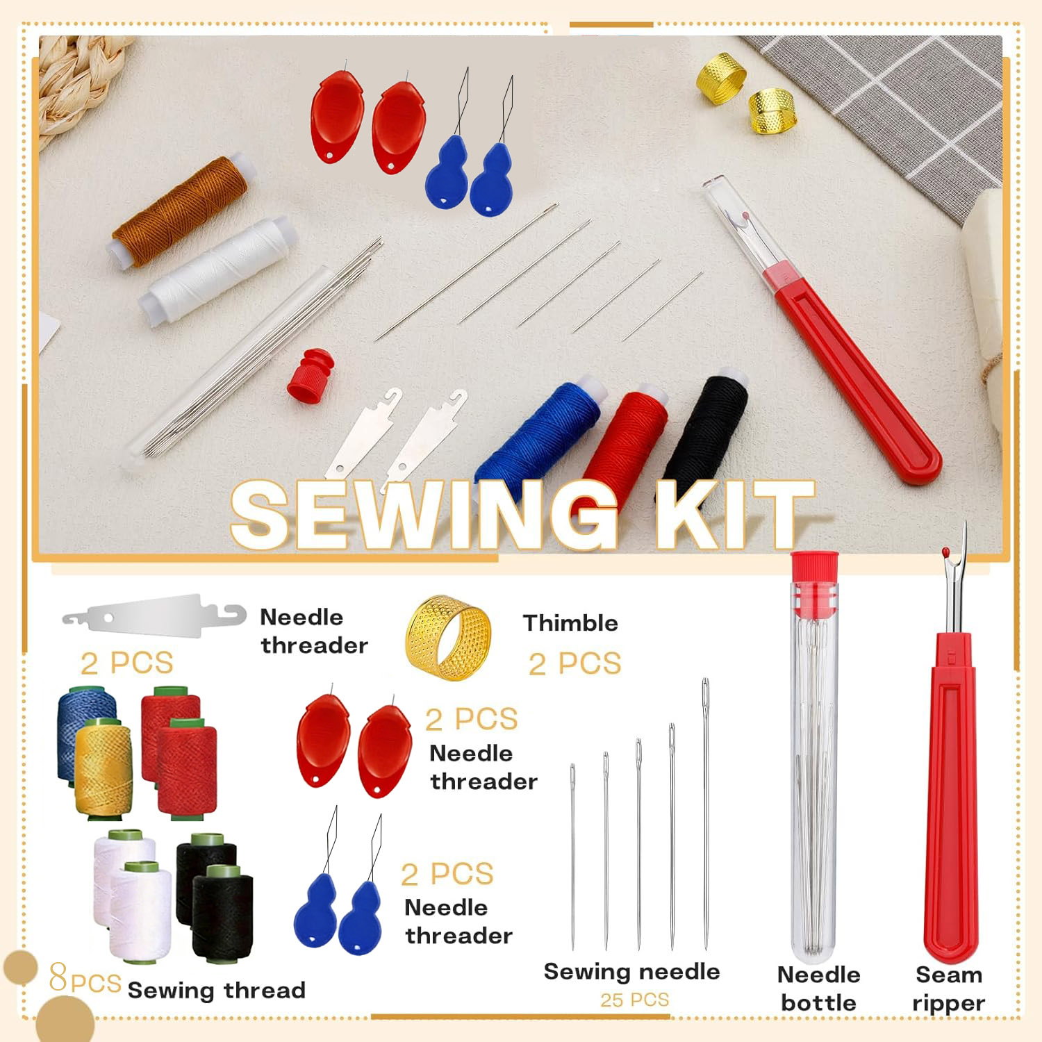 Sewing Garments - Kit de Agulhas de Costura com