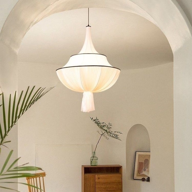 Century Textile & Sewing Supply - Luminária Pendente LED de Tecido com