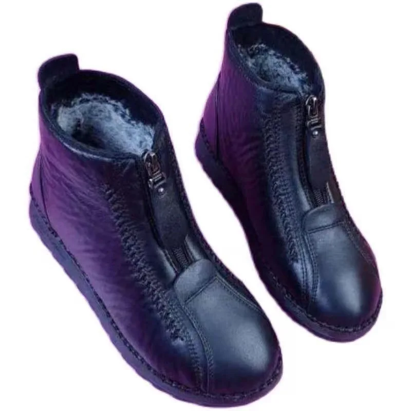 Botas de tornozelo de fundo pl - Sewing Front Zipper avaliação e preço