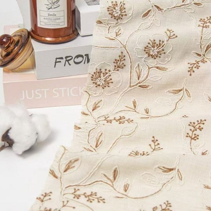 Tecido de Renda de Tule Bordad - Sewing Cotton avaliação e preço