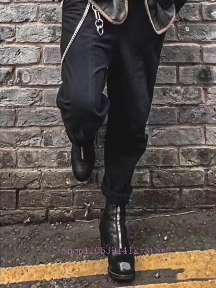 Botas Masculinas de Luxo em Co - Sewing Front Zipper avaliação e preço
