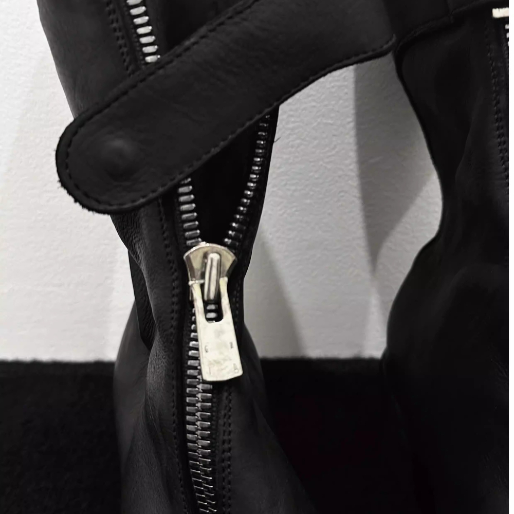 Botas Chelsea de Couro Genuíno - Sewing Front Zipper avaliação e preço