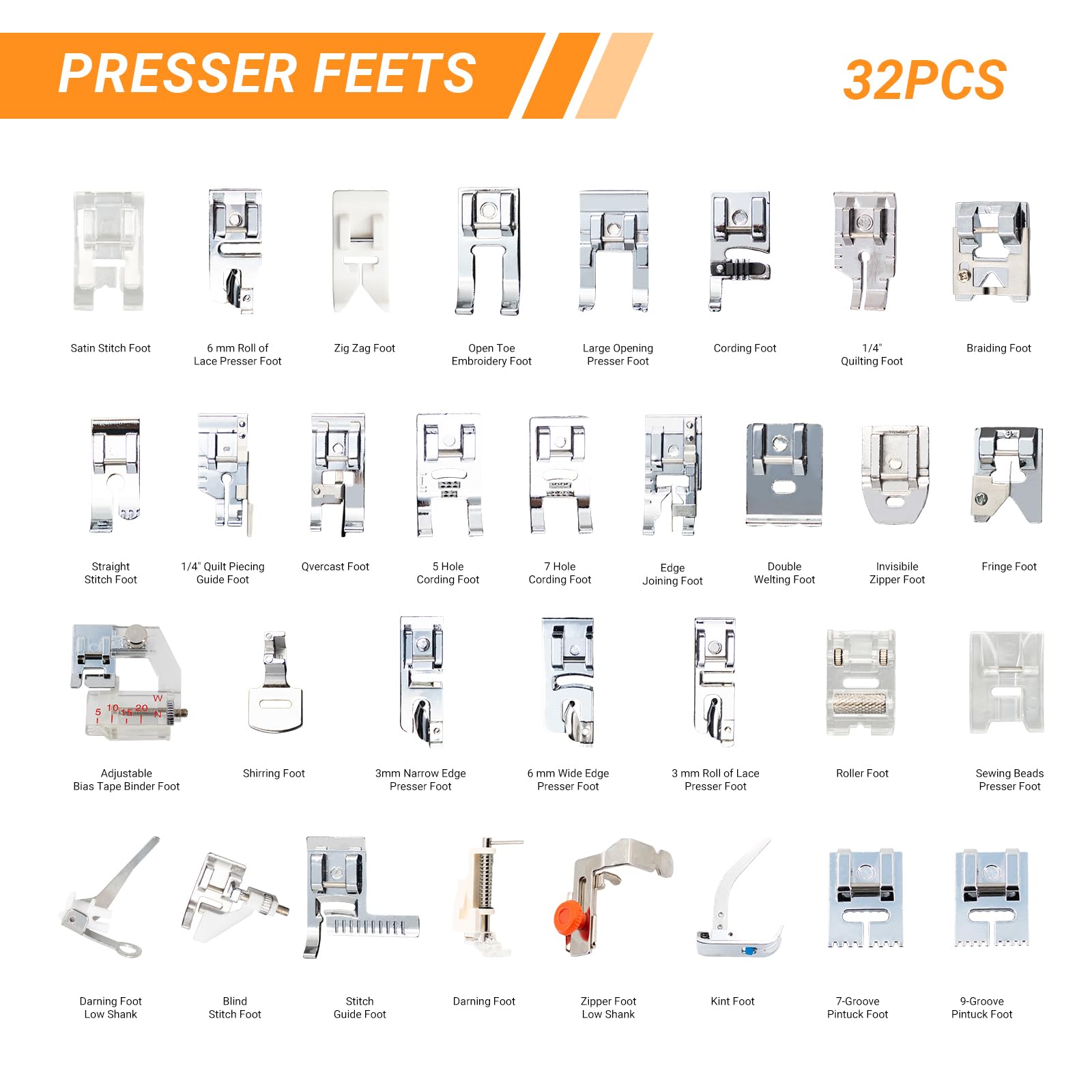 Kit de calcador de costura mul - Zipper Foot Presser avaliação e preço