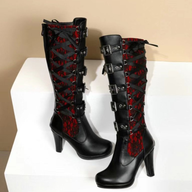 Botas Femininas Estilo Punk Gó - Sewing Cotton avaliação e preço