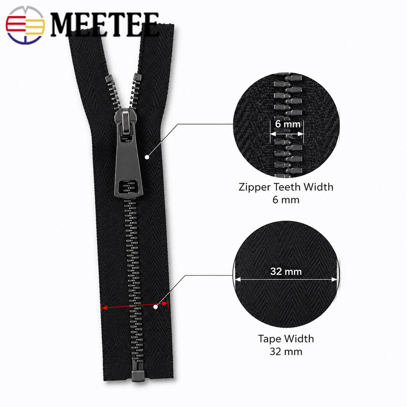 1/2/3Pcs 5 #   Zíper de Metal  - Sewing Front Zipper avaliação e preço