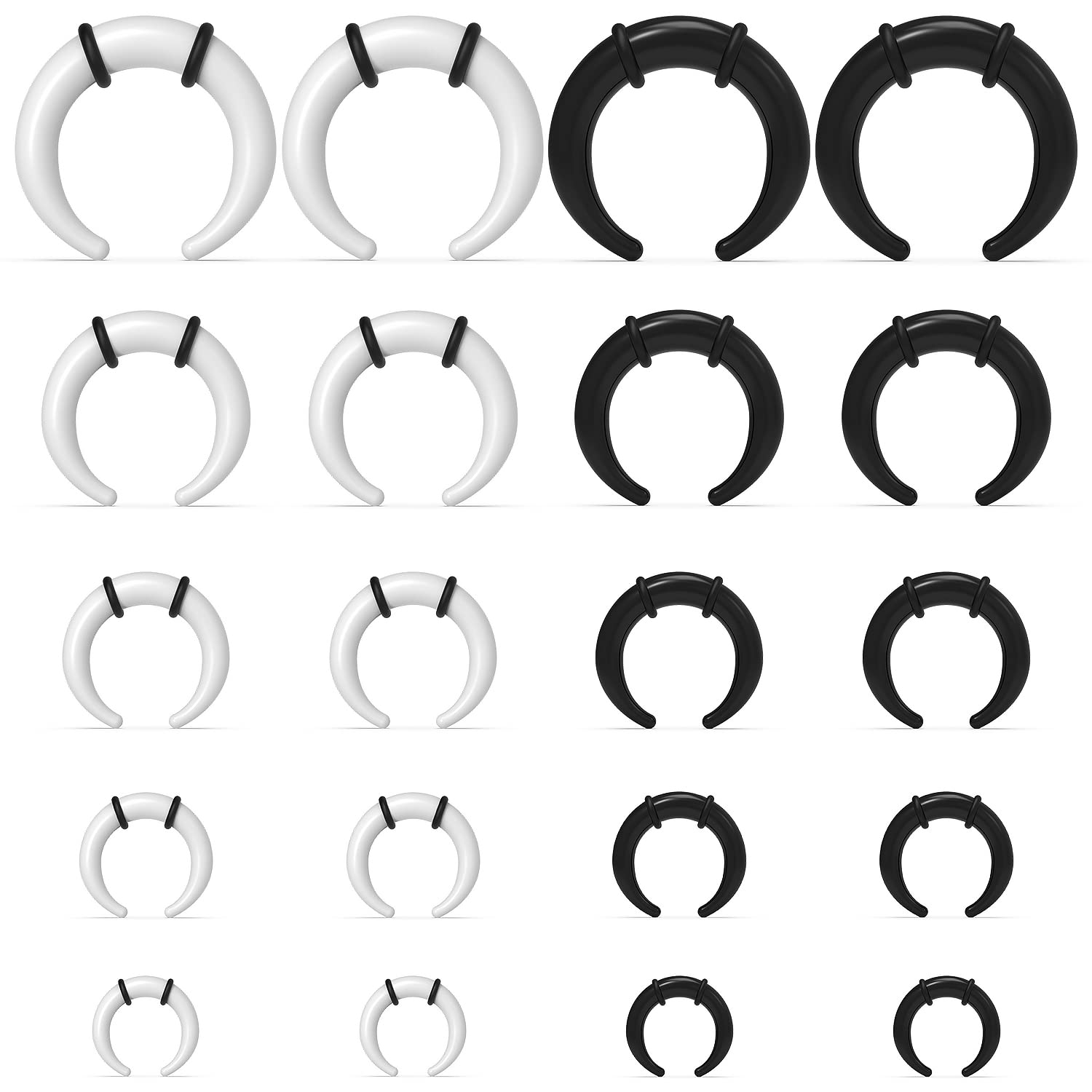 Anéis de septo grandes 14g 12g - Seam Gauge Metal avaliação e preço